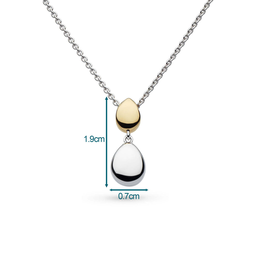 Kit Heath - Coast Pebble Golden Necklace - Silver