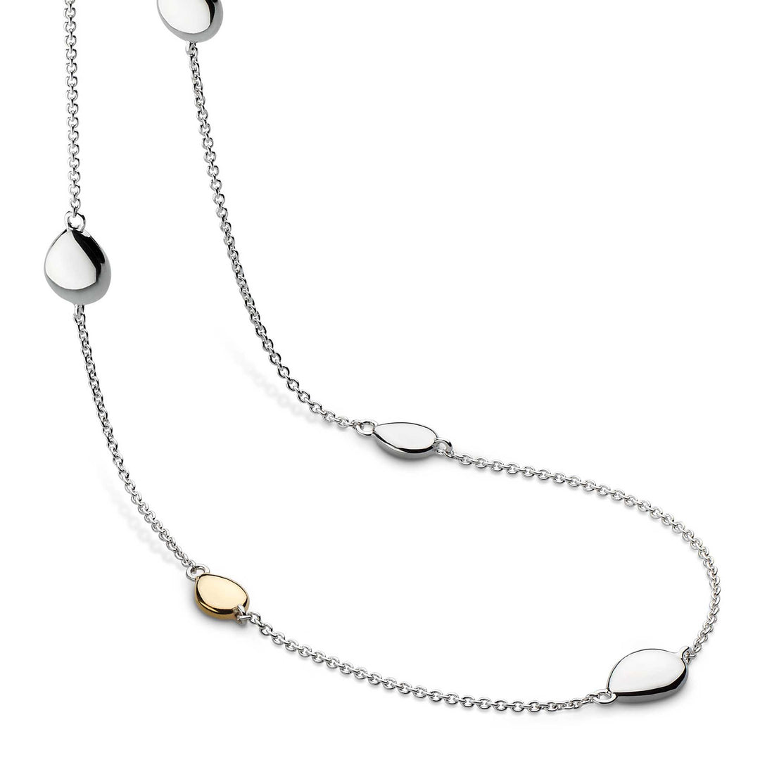Kit Heath - Coast Pebble Golden Station Necklace - Silver