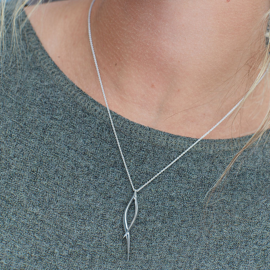 Kit Heath - Entwine Twine Twist Necklace - Silver