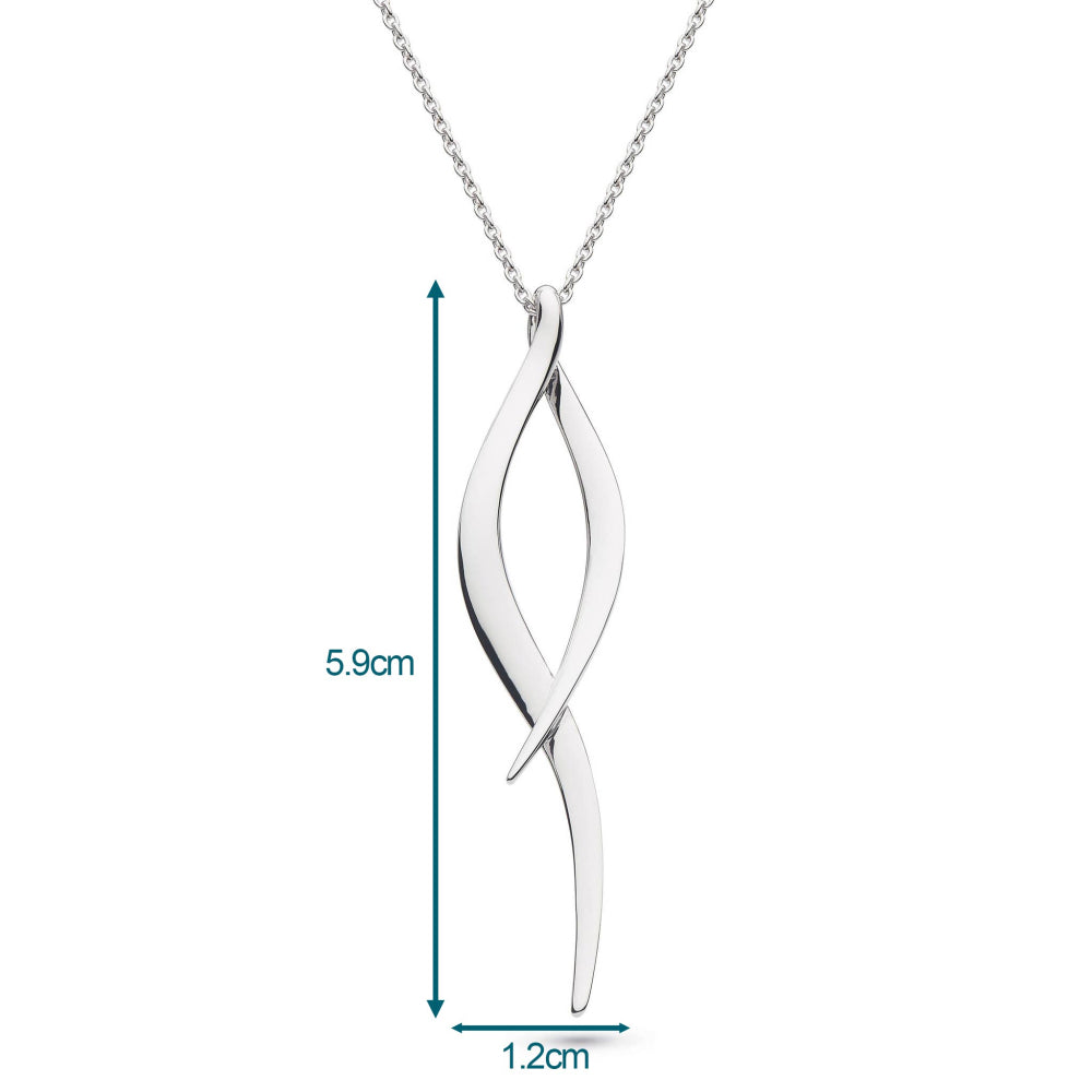 Kit Heath - Entwine Twine Twist Large Necklace - Silver
