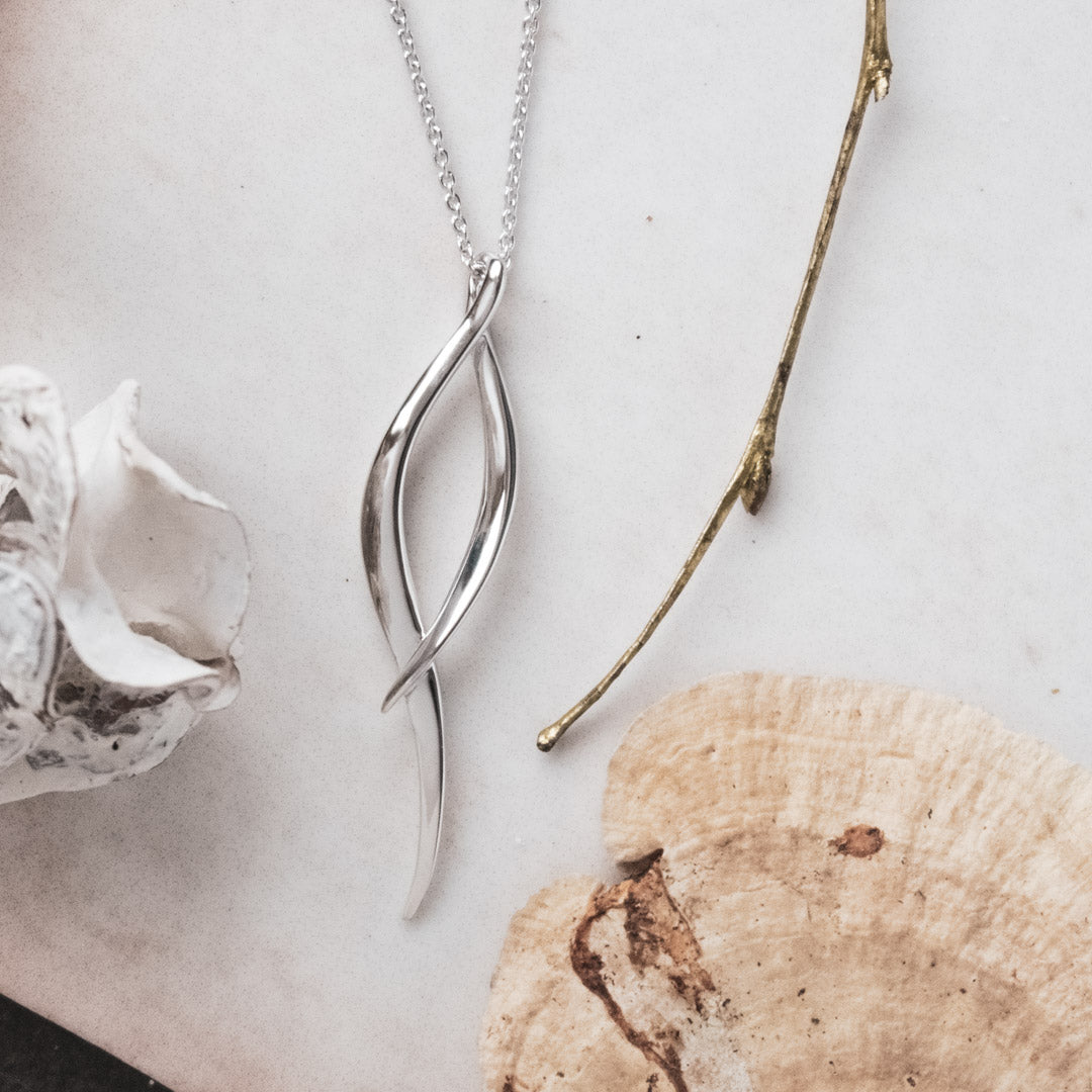 Kit Heath - Entwine Twine Twist Large Necklace - Silver