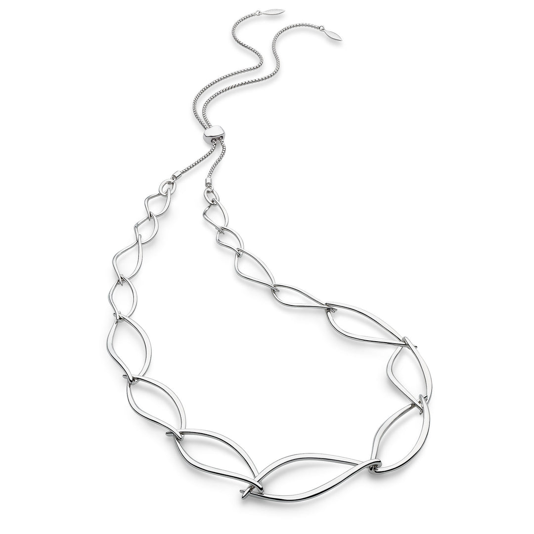 Kit Heath - Entwine Twine Twist Statement Toggle Necklace - Silver