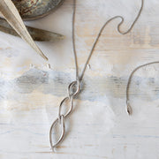 Kit Heath - Entwine Twine Twist Trio Link Necklace - Silver