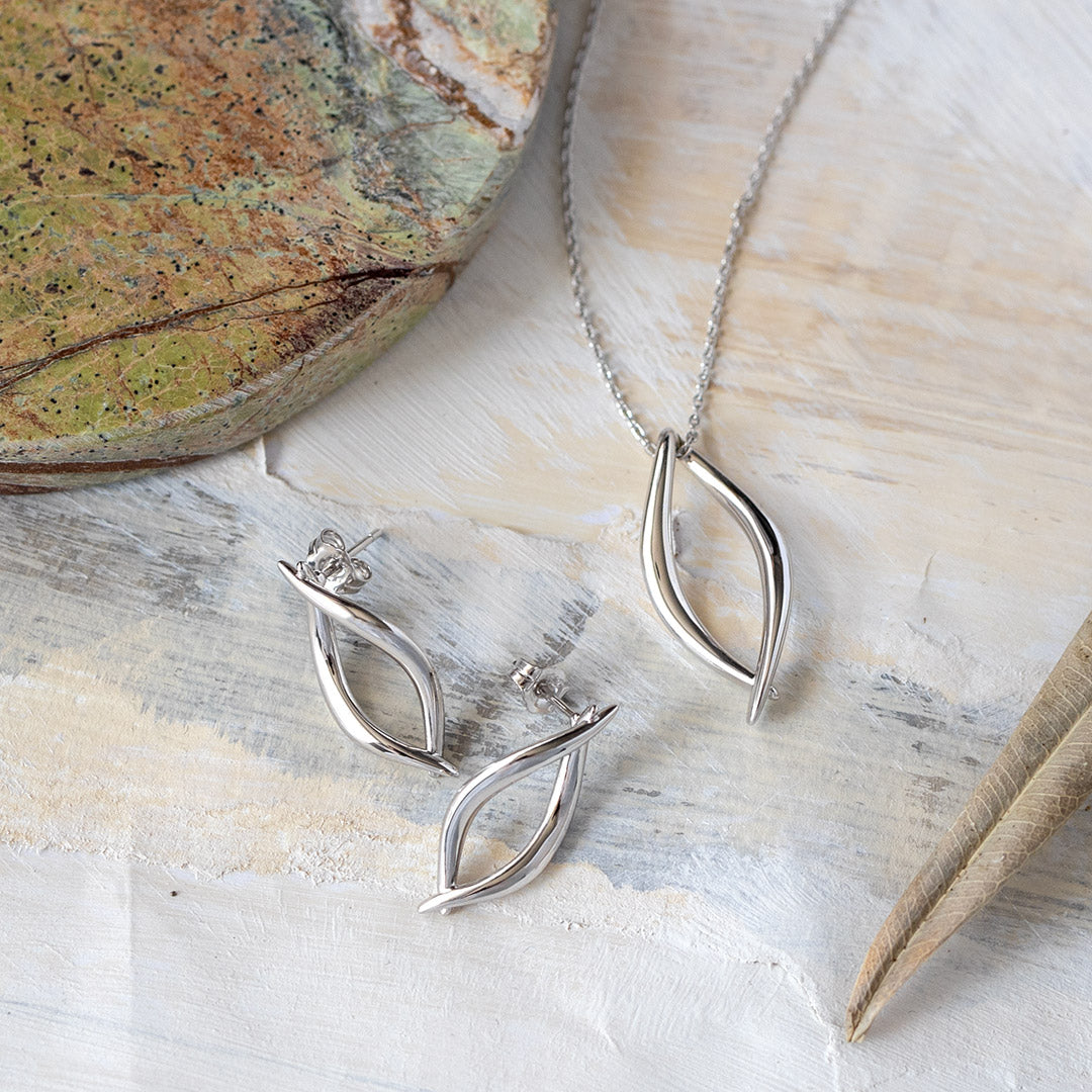 Kit Heath - Entwine Twine Twist Link Necklace - Silver