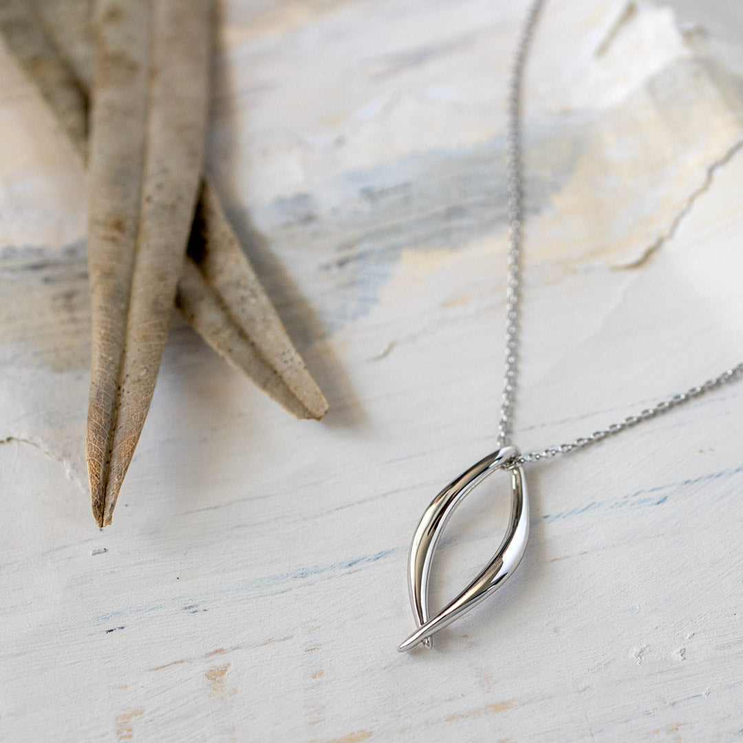 Kit Heath - Entwine Twine Twist Link Necklace - Silver