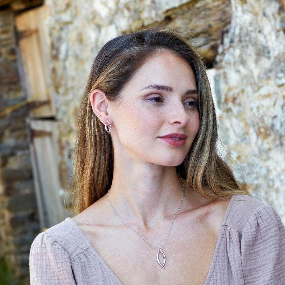 Kit Heath - Entwine Twine Twist Link Necklace - Silver