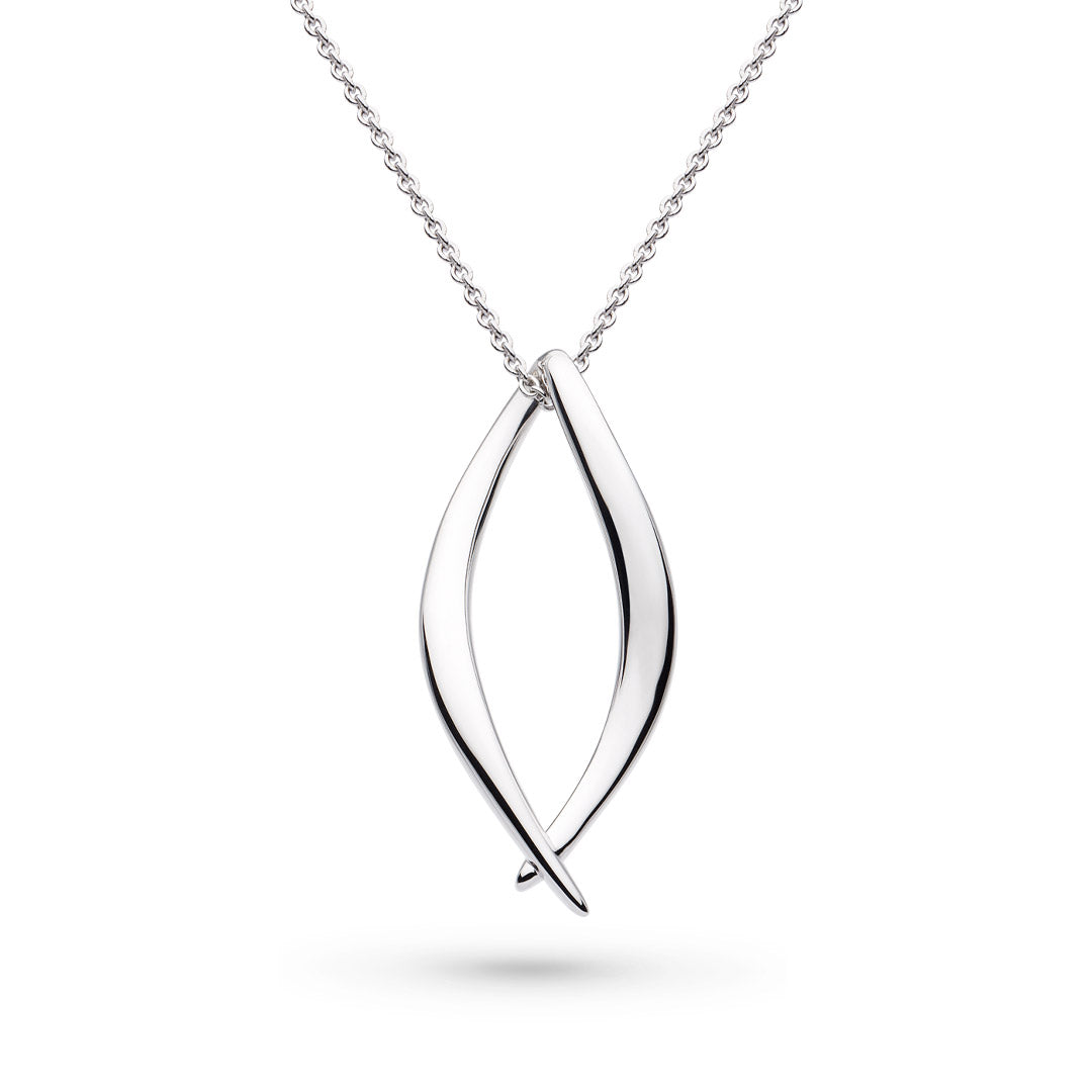 Kit Heath - Entwine Twine Twist Link Necklace - Silver