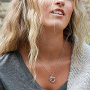 Kit Heath - Entwine Helix Wrap Pavé Necklace - Silver