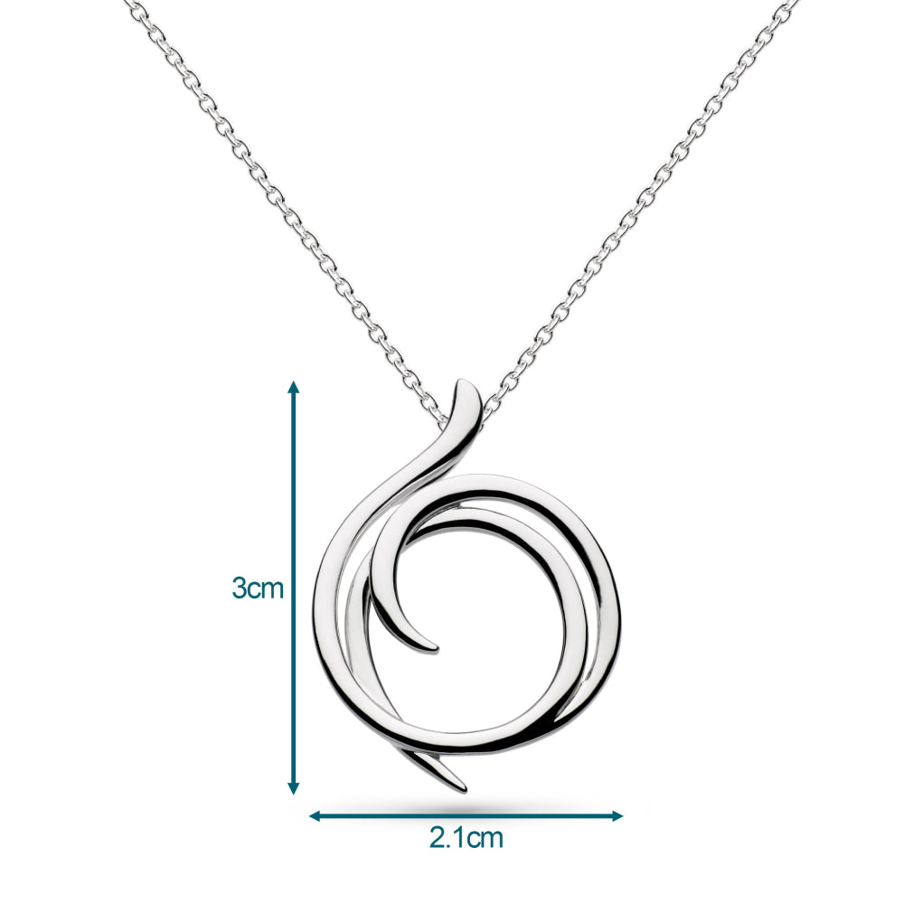 Kit Heath - Entwine Helix Wrap Necklace - Silver