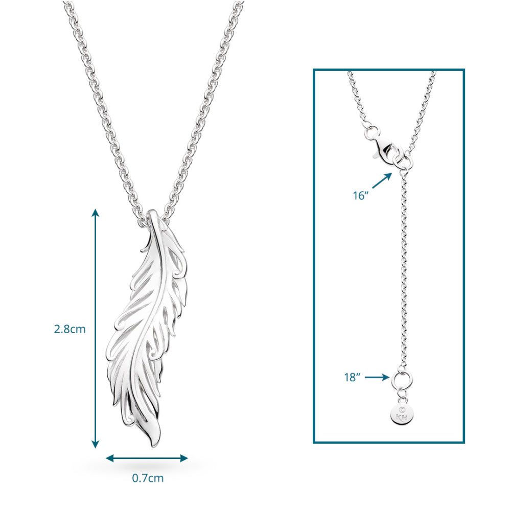Kit Heath - Feather Wisp Necklace - Silver