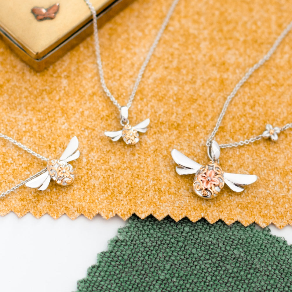 Kit Heath - Blossom Flyte Honey Bee Midi Necklace - Silver