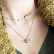 Kit Heath - Blossom Flyte Honey Bee Midi Necklace - Silver