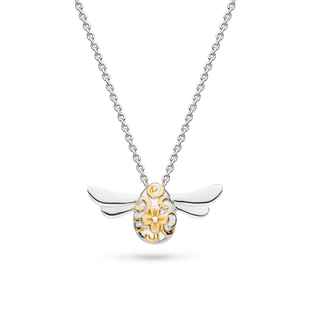 Kit Heath - Blossom Flyte Honey Bee Midi Necklace - Silver