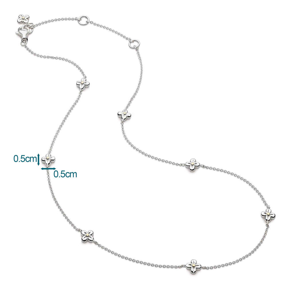 Kit Heath - Blossom Flyte Honey Flower Station Necklace - Silver