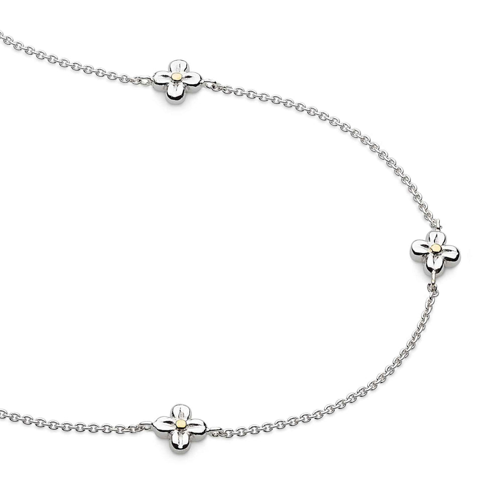 Kit Heath - Blossom Flyte Honey Flower Station Necklace - Silver