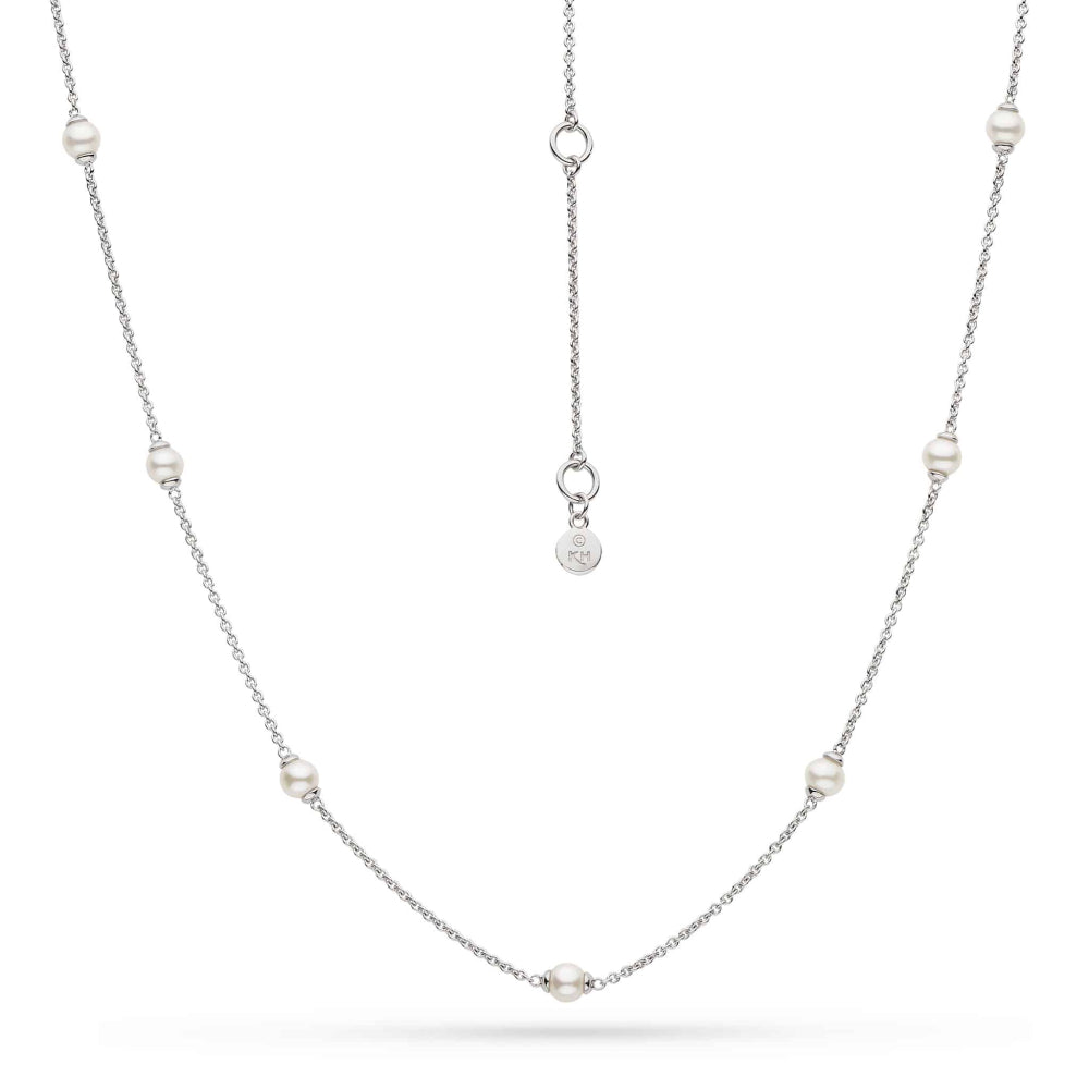 Kit Heath - Revival Classic Pearl Station Necklace - Silver