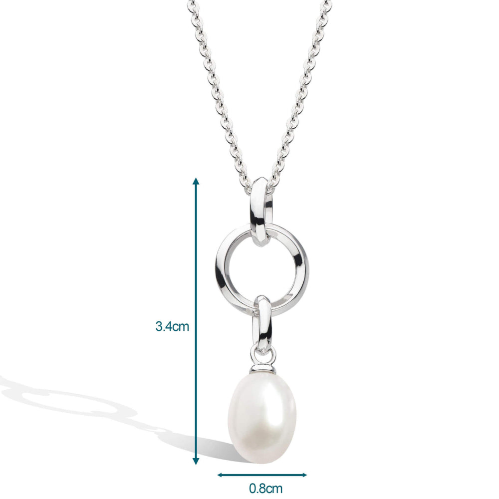 Kit Heath - Revival Classic Pearl Link Drop Necklace - Silver