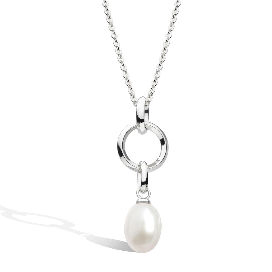Kit Heath - Revival Classic Pearl Link Drop Necklace - Silver