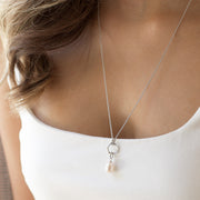 Kit Heath - Revival Classic Pearl Link Drop Necklace - Silver