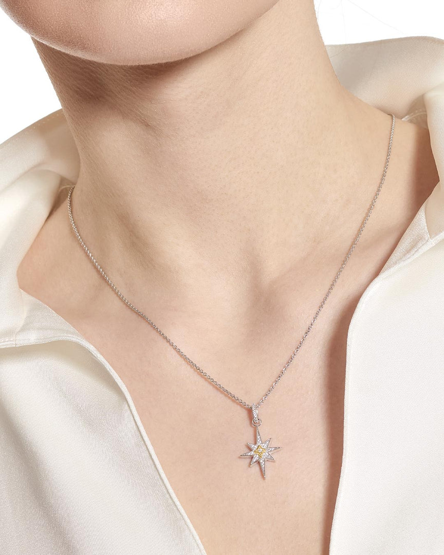 Kit Heath - Céleste North Star Necklace - Silver & Gold