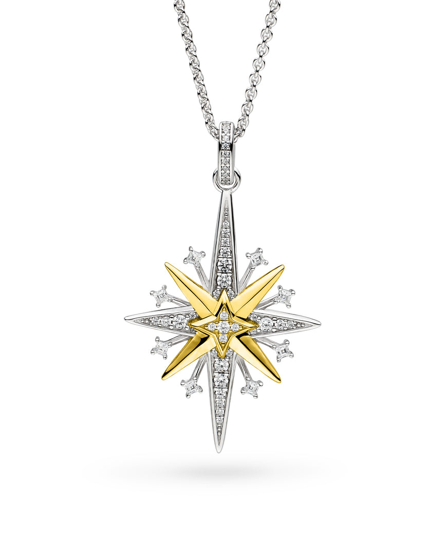 Kit Heath - Céleste North Star Starburst Necklace - Silver & Gold