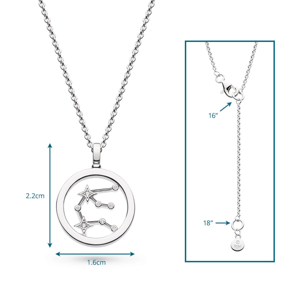 Kit Heath - Céleste Constellation Aquarius Necklace - Silver