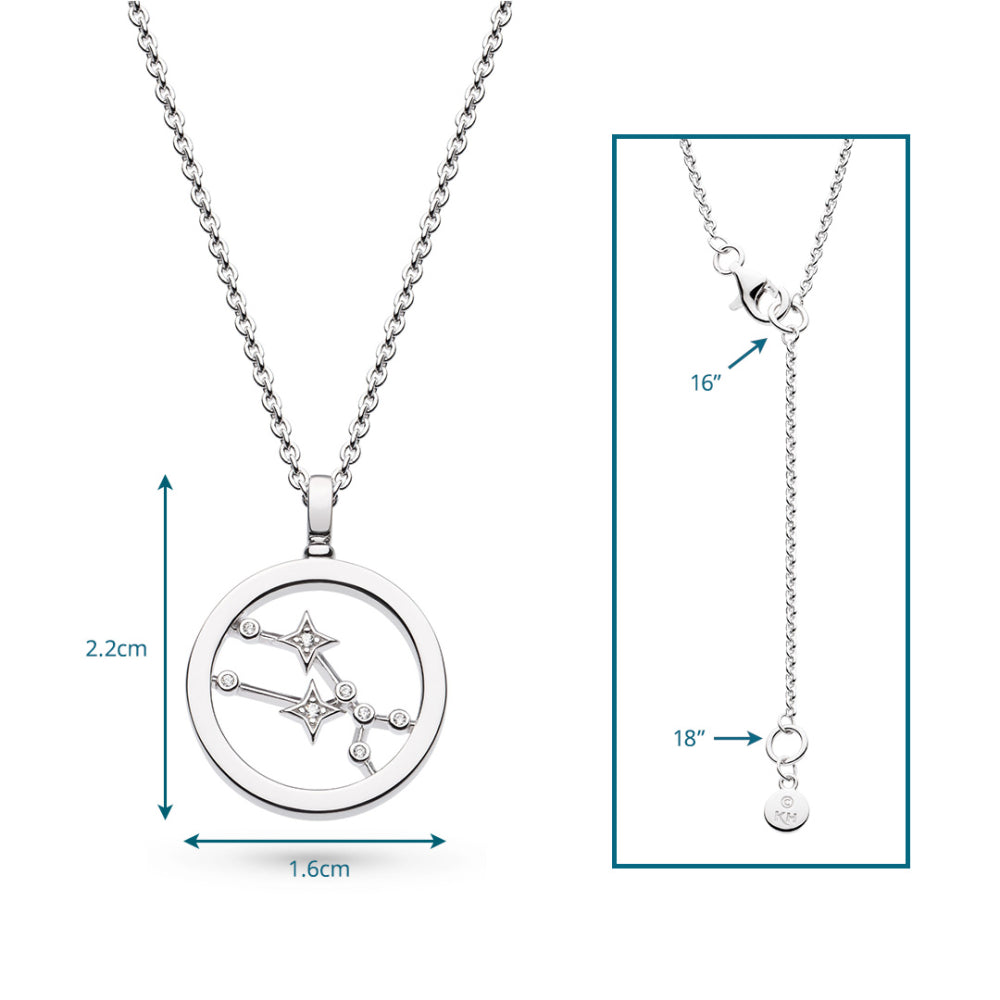 Kit Heath - Céleste Constellation Taurus Necklace - Silver