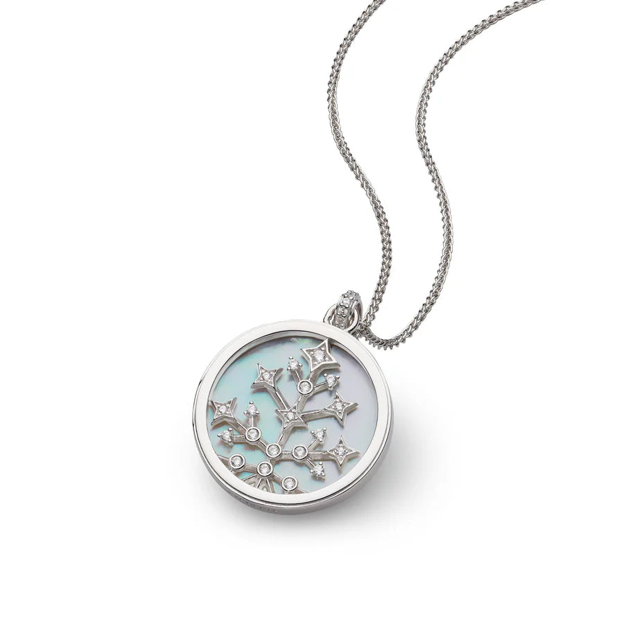 Kit Heath - Céleste Astoria Family Tree of Life Mother of Pearl Necklace - Silver