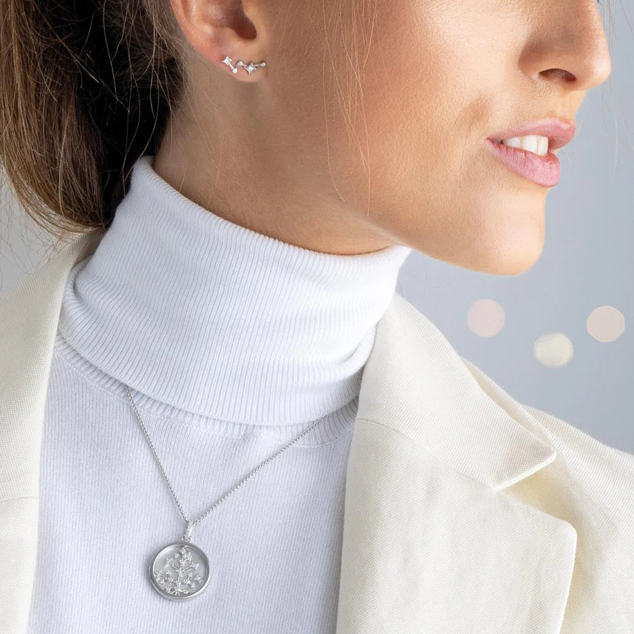 Kit Heath - Céleste Astoria Family Tree of Life Mother of Pearl Necklace - Silver