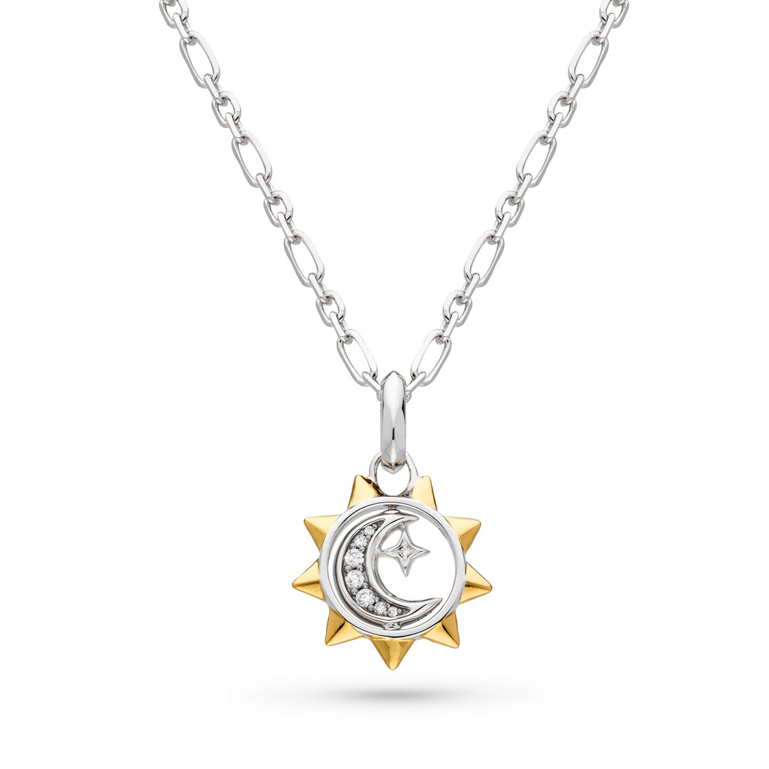 Kit Heath - Céleste Sun, Moon & Star Spinner Necklace - Silver