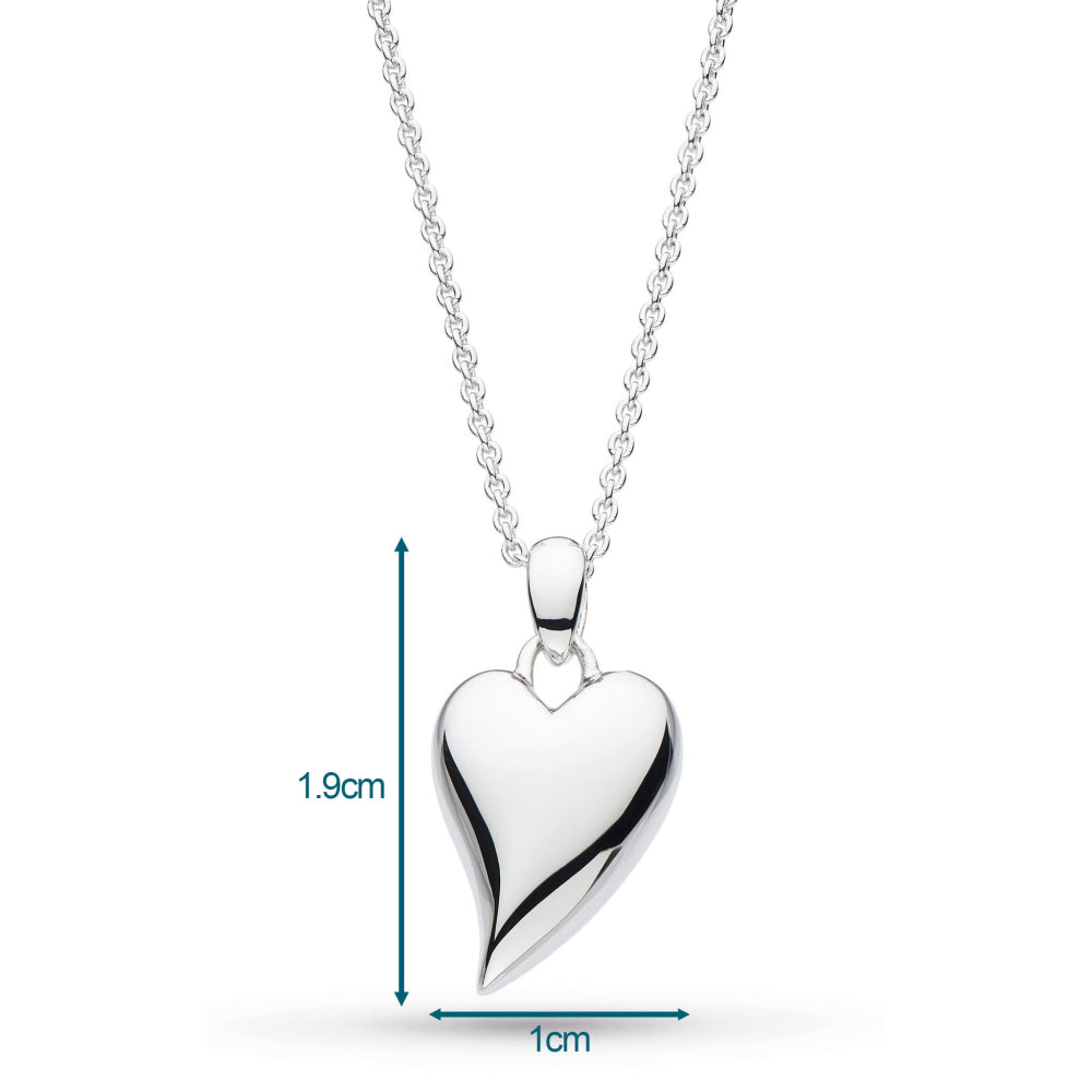 Kit Heath - Desire Cherish Midi Heart Necklace - Silver