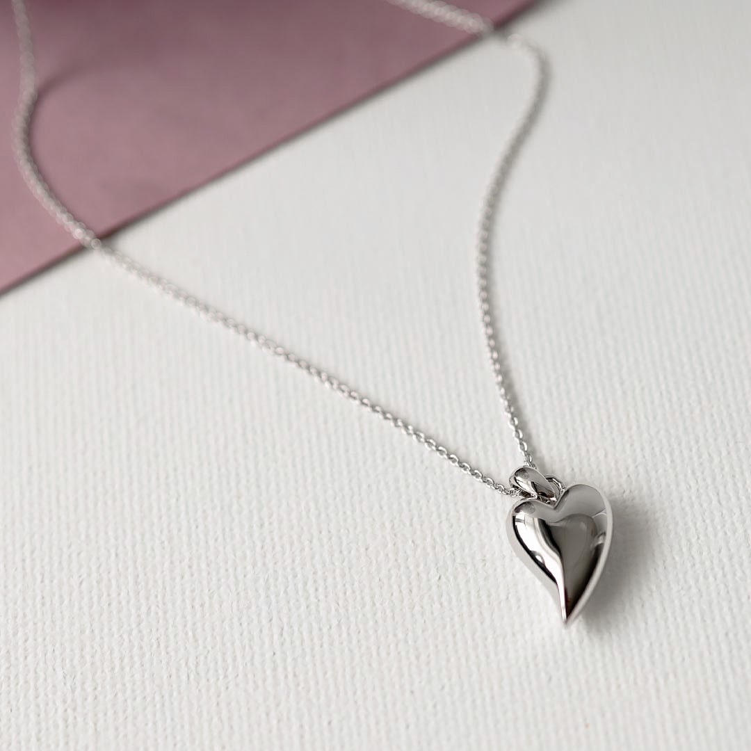 Kit Heath - Desire Cherish Midi Heart Necklace - Silver