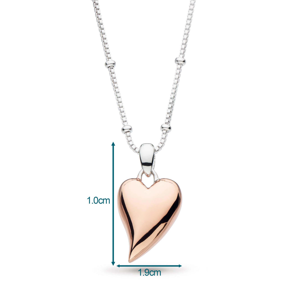 Kit Heath - Desire Cherish Blush Heart Necklace - Silver