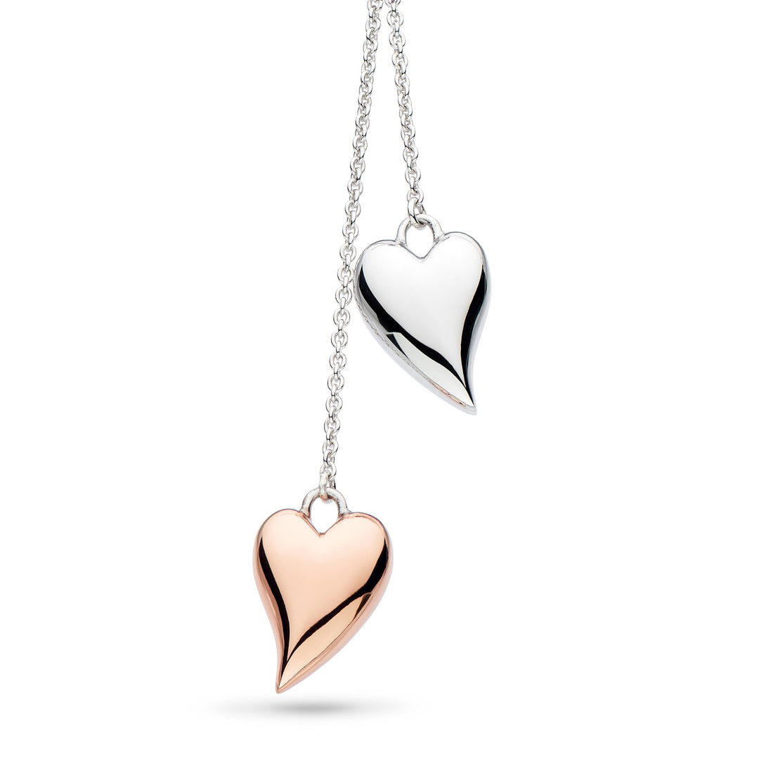 Kit Heath - Desire Cherish Blush Heart Lariat Necklace - Silver