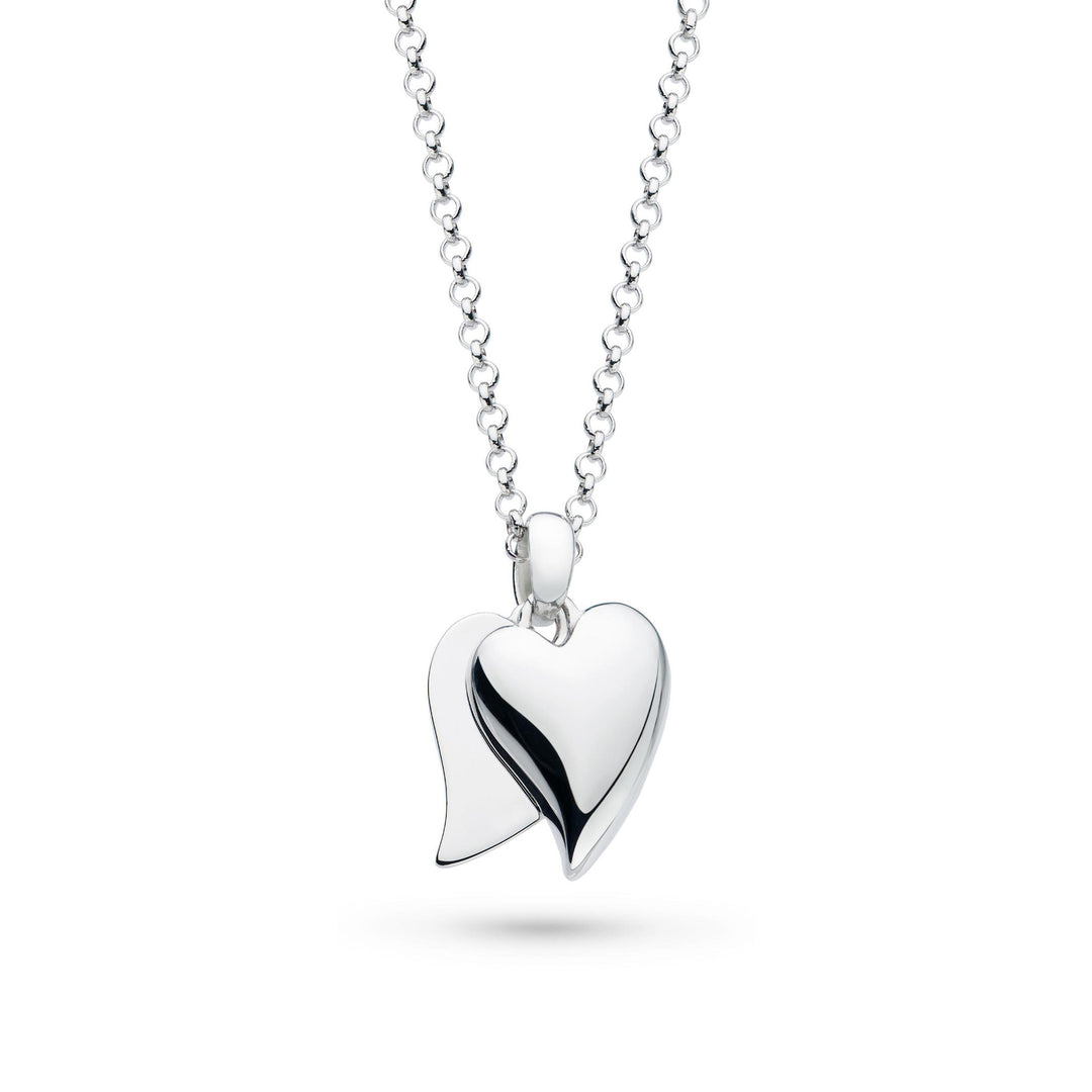Kit Heath - Desire Love Duet Heart Necklace - Silver