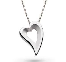 Kit Heath - Desire Love Story Grande Heart Necklace - Silver