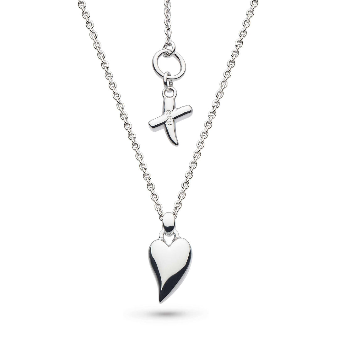 Kit Heath - Desire Kiss Mini Heart Necklace - Silver