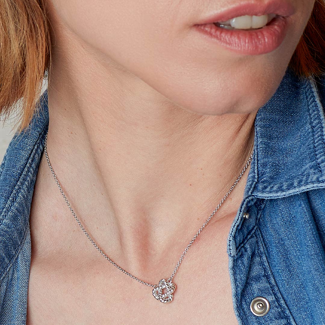 Kit Heath - Marina Rope Knot Necklace - Silver