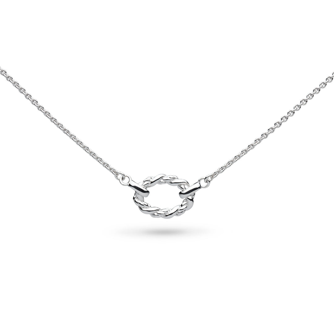 Kit Heath - Marina Rope Twist Oval Mini Necklet - Silver