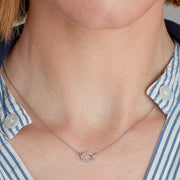 Kit Heath - Marina Rope Twist Oval Mini Necklet - Silver