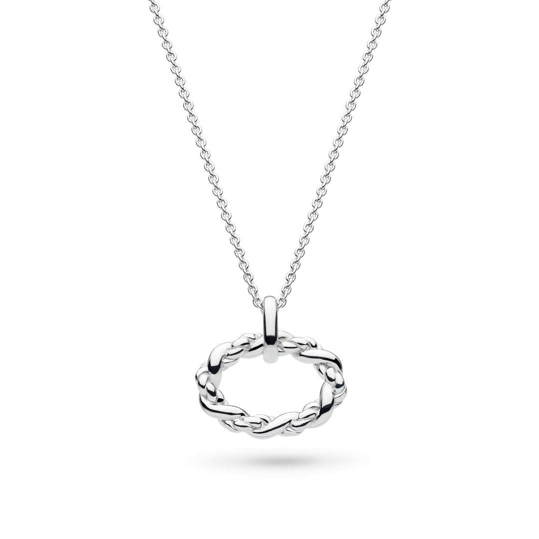 Kit Heath - Marina Rope Twist Oval Necklace - Silver