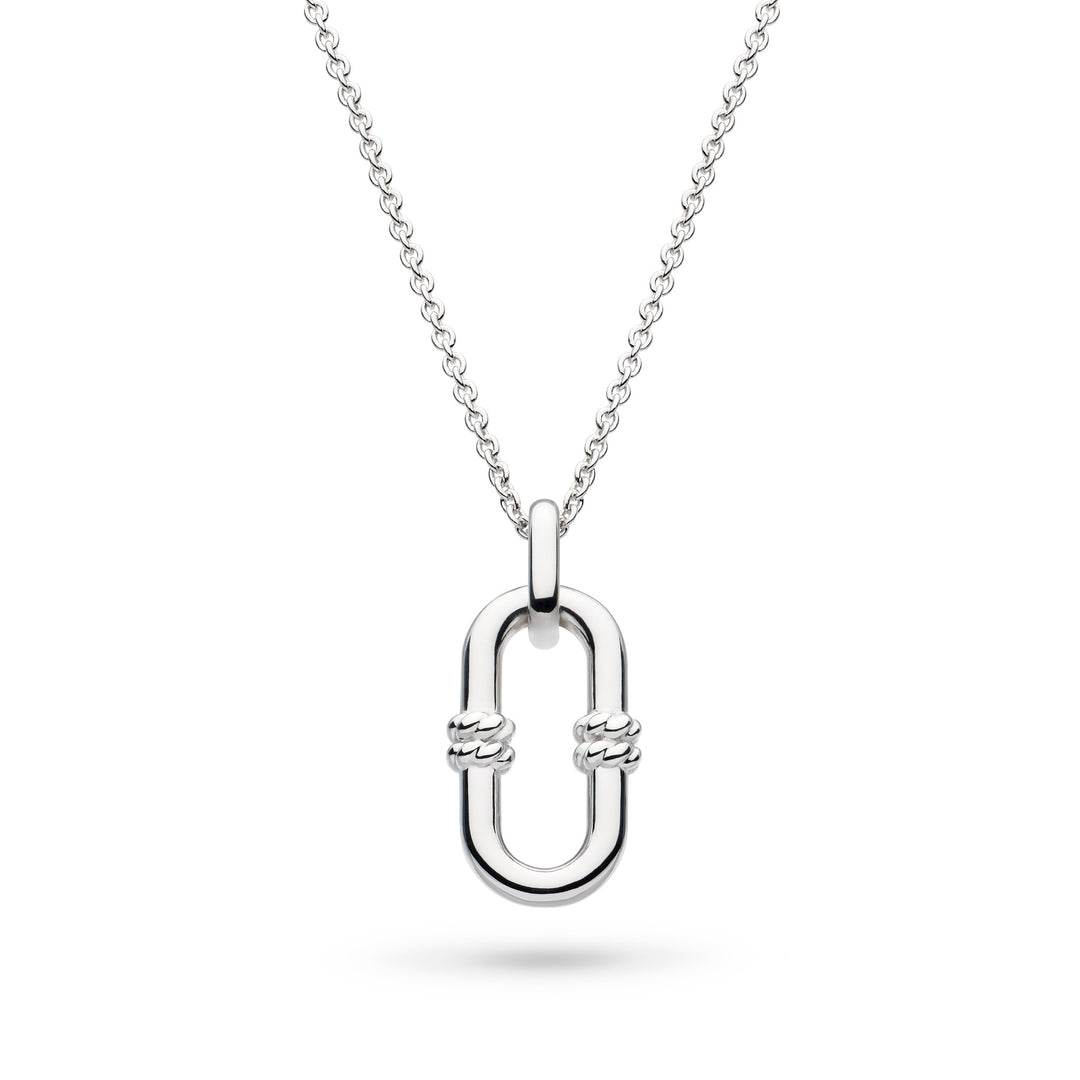 Kit Heath - Marina Rope Bar Link Necklace - Silver