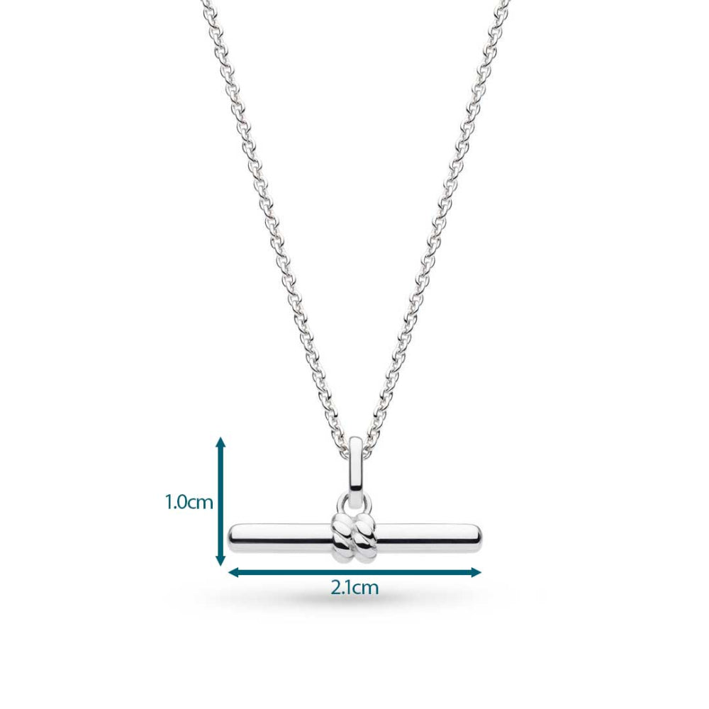 Kit Heath - Marina Rope T-Bar Necklace - Silver