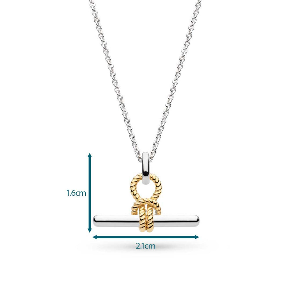 Kit Heath - Marina Rope Knot T-Bar Golden Necklace - Gold