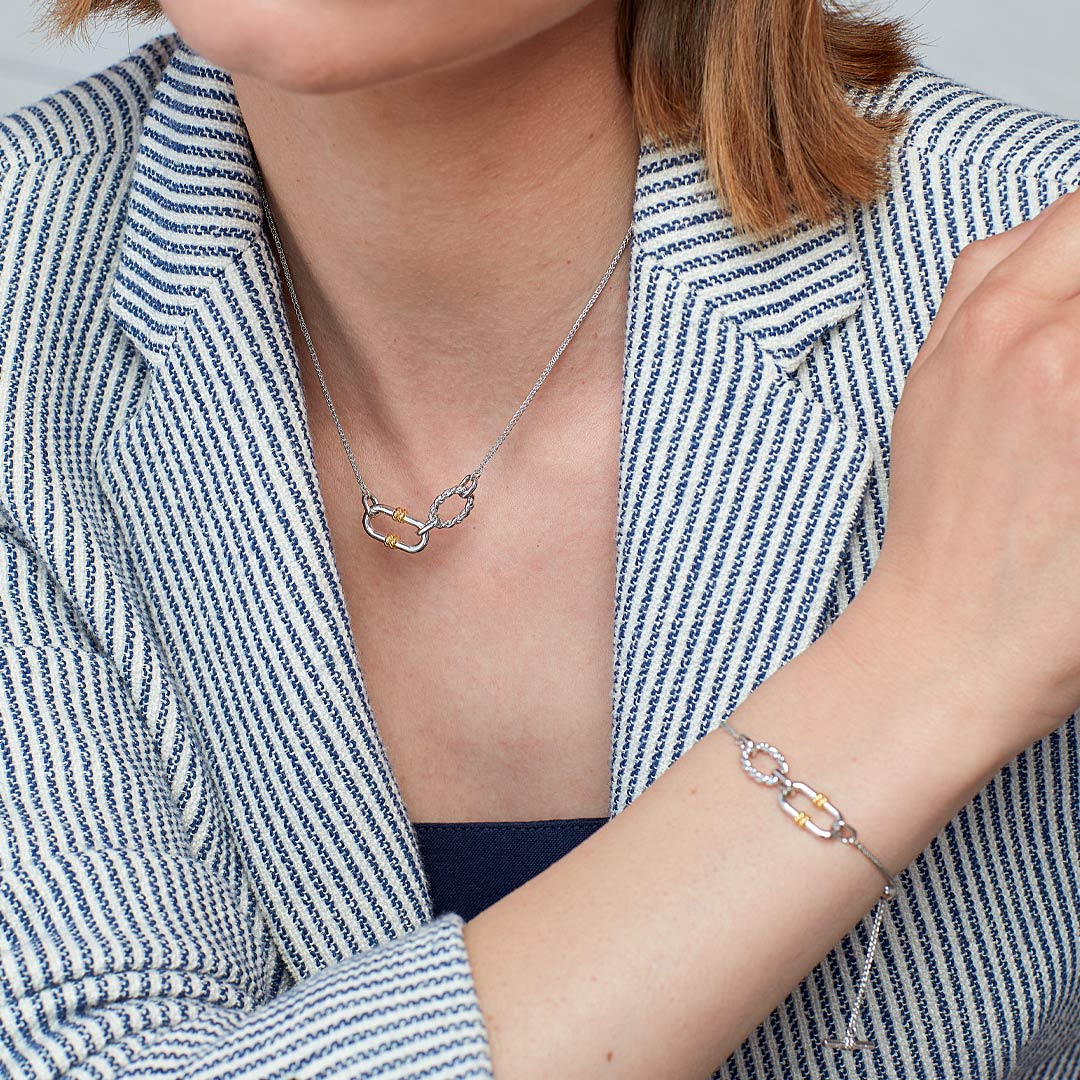 Kit Heath - Marina Rope Link Duo Golden Necklace - Gold