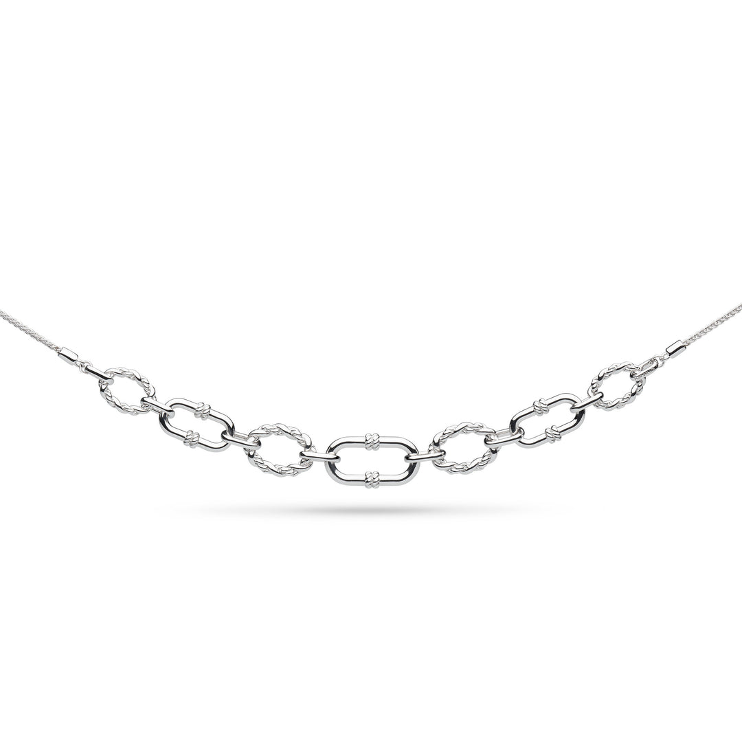 Kit Heath - Marina Rope Link Duo Graduated Chain Necklace - Silver