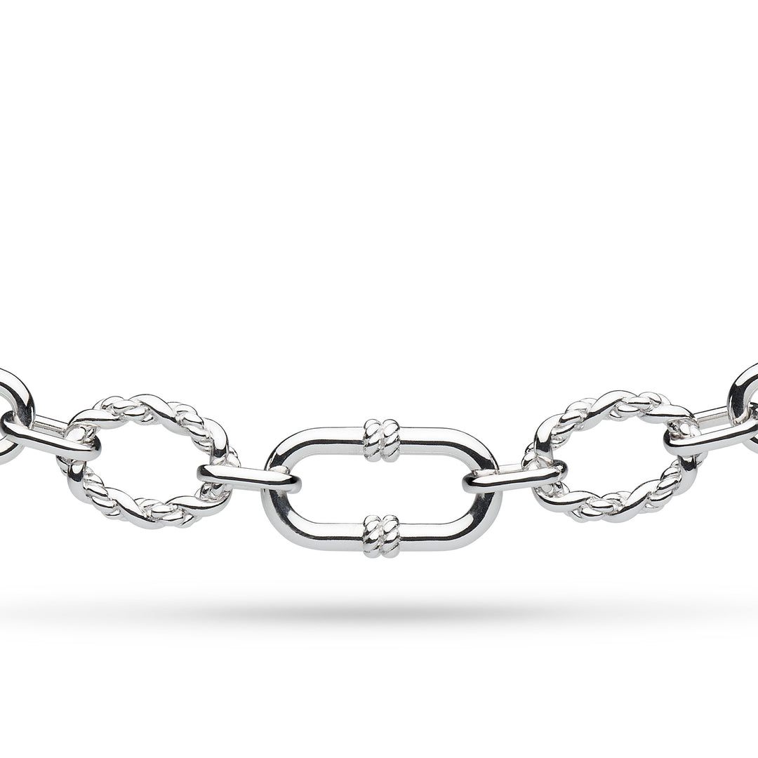 Kit Heath - Marina Rope Link Duo Graduated Chain Necklace - Silver