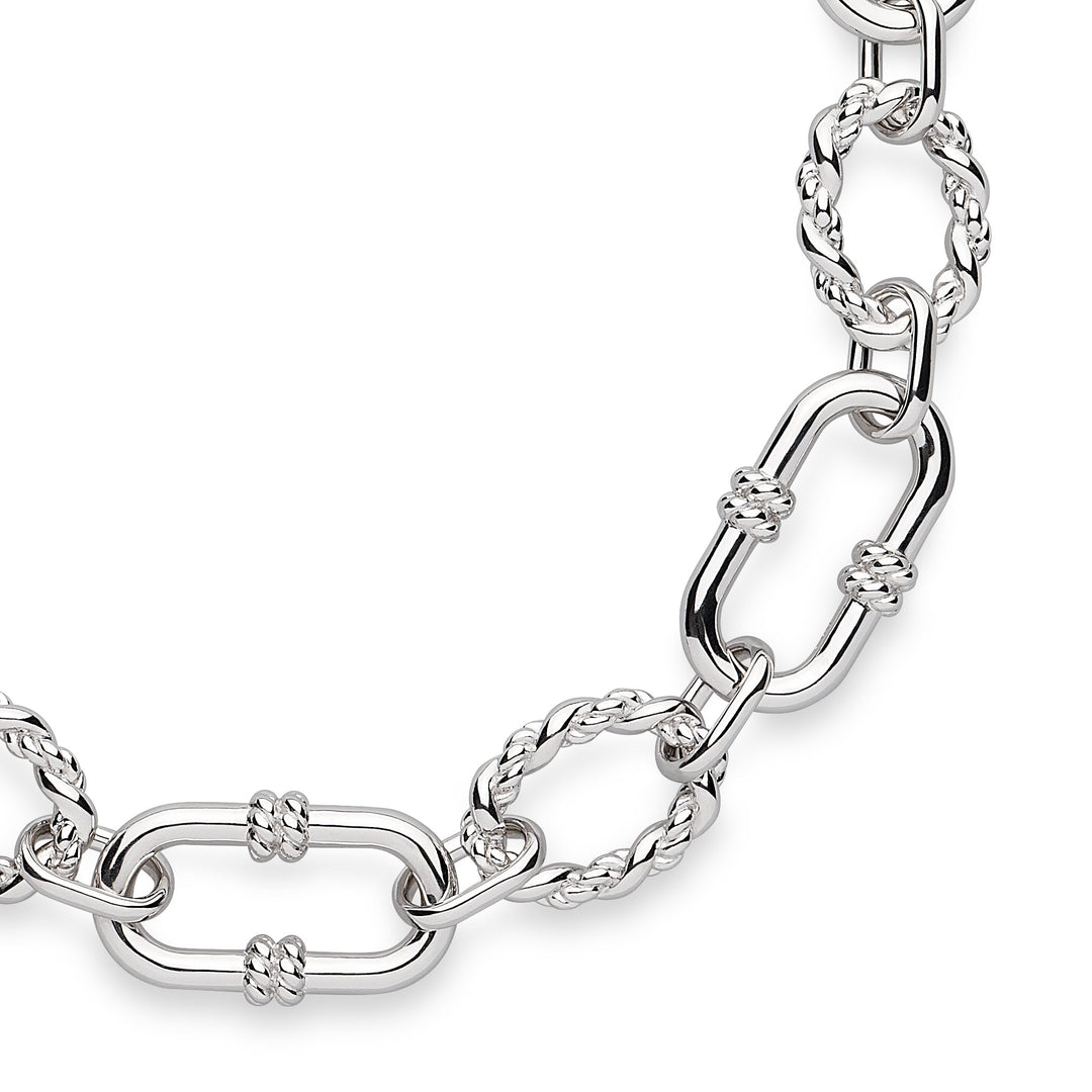 Kit Heath - Marina Rope Link Duo Grande Chain Necklace - Silver