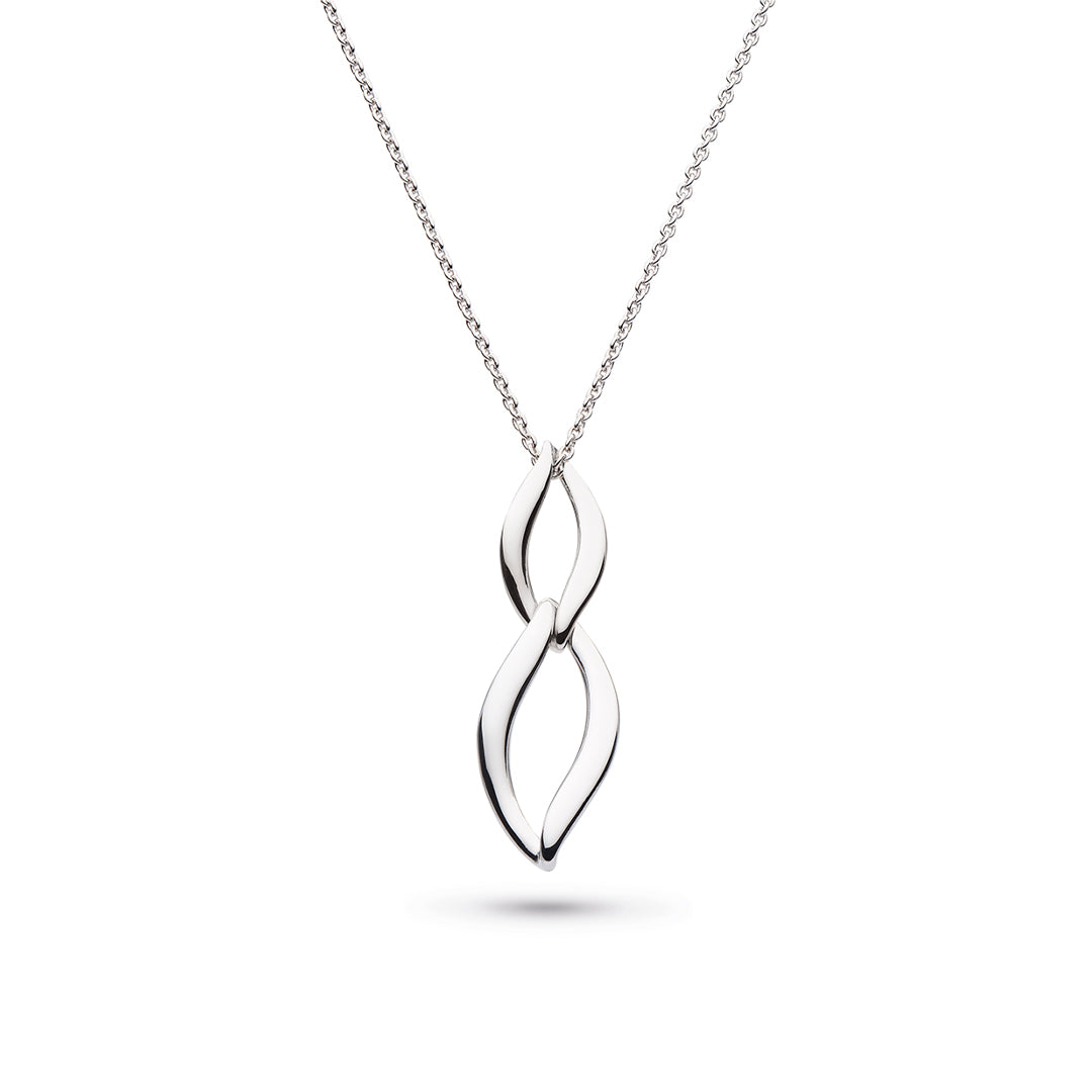 Kit Heath - Entwine Twine Link Duo Petite Necklace - Silver
