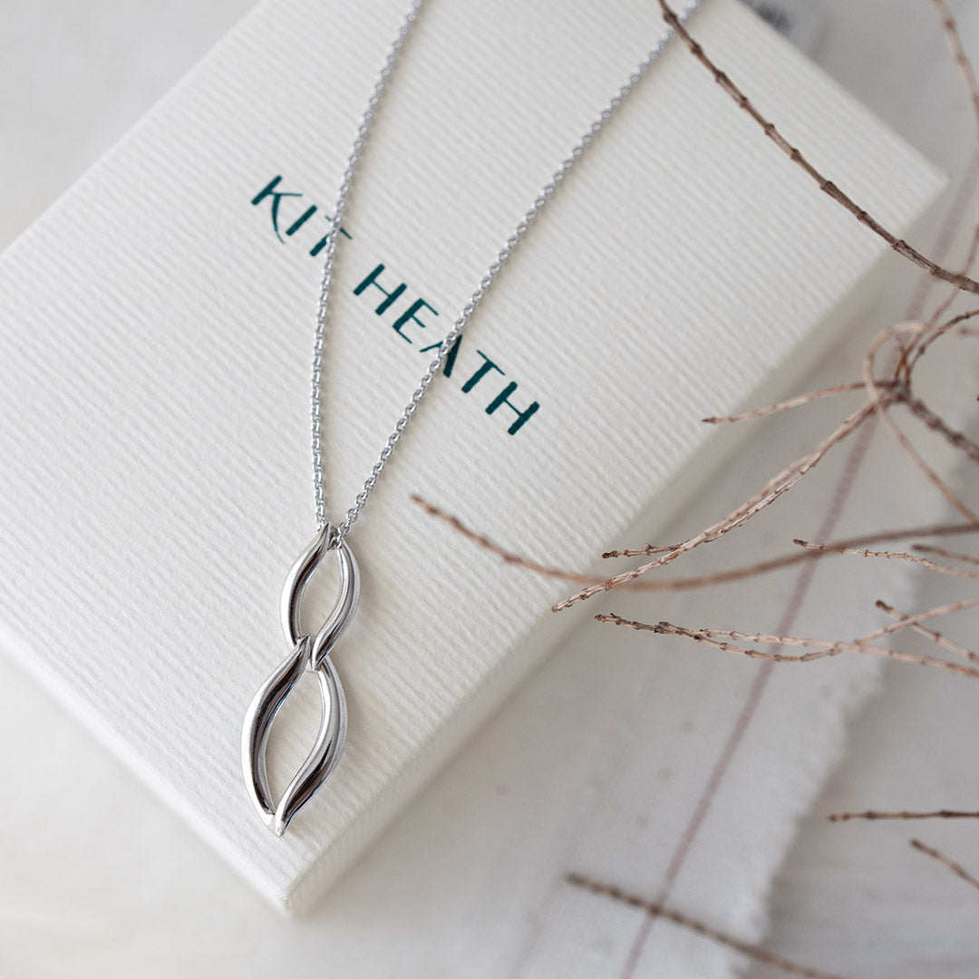 Kit Heath - Entwine Twine Link Duo Petite Necklace - Silver